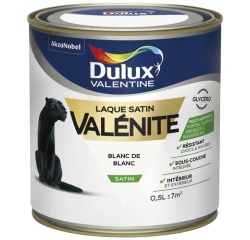 Laque glycéro Satin 500 ml Valénite - Blanc de Blanc