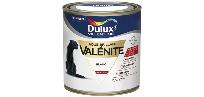 Laque glycéro Brillante 500 ml Valénite - Blanc