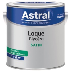 Laque satin glycéro - machoine à teinter - 2 L - base clear BC