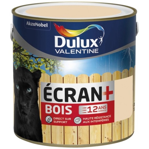 Peinture bois satin - écran+ - extérieur - 2 L - sable clair