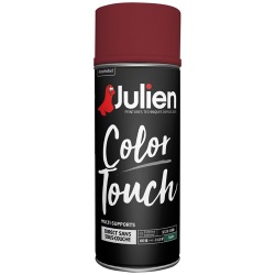 Peinture satinée multi-supports Color Touch Julien - Aérosol de 400 ml, rouge basque RAL 3004