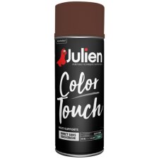 Peinture satinée multi-supports Color Touch Julien - Aérosol de 400 ml, brun châtaigne RAL 8016