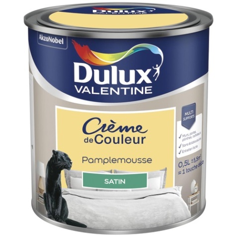 Peinture crème de Couleur satin - 0.5 L - pamplemousse