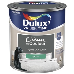 Peinture crème de Couleur satin - 0.5 L - pierre de lave