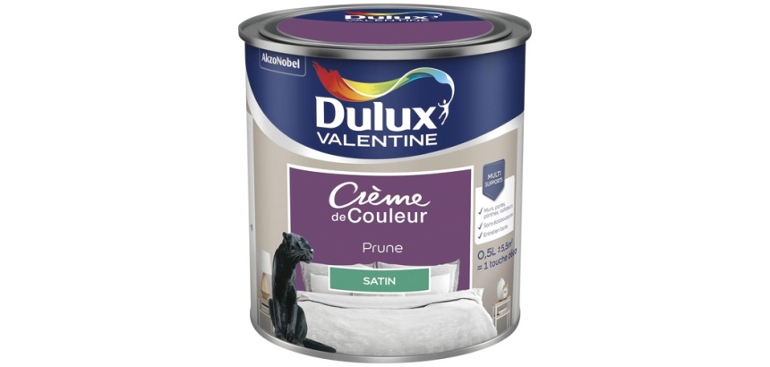 Peinture 0.5 L Crème de Couleur Satin - Prune
