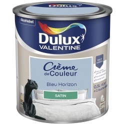 Peinture crème de Couleur satin - 0.5 L - bleu horizon