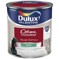 Peinture crème de couleur satin - 0.5 L - rouge glamour