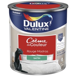 Peinture crème de Couleur satin - 0.5 L - rouge madras