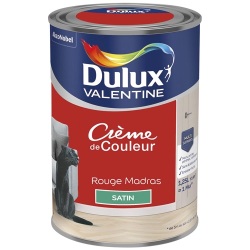 Peinture crème de Couleur satin - 1.25 L - rouge madras