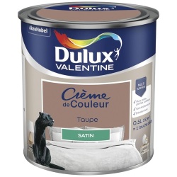 Peinture crème de Couleur satin - 0.5 L - taupe
