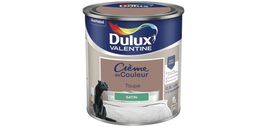 Peinture 0.5 L Crème de Couleur Satin - Taupe