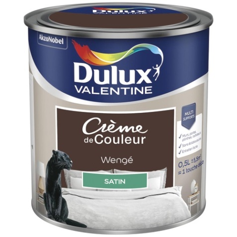 Peinture crème de Couleur satin - 0.5 L - wengé