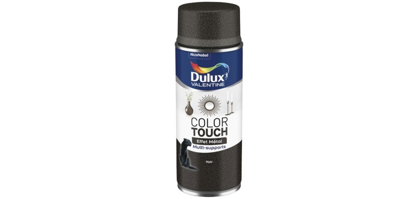 Bombe peinture 400 ml Color Touch Effet Métal - Noir