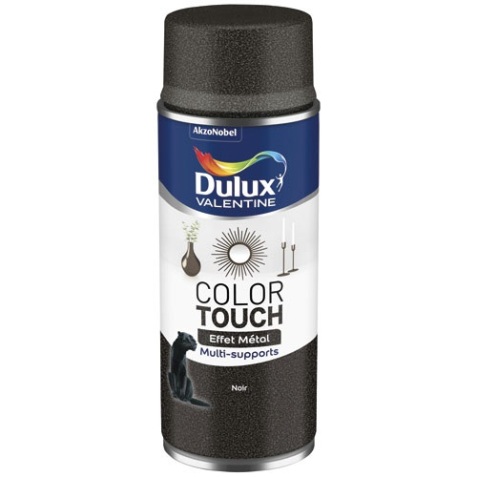 Bombe peinture Color Touch - 400 mL - effet métal noir métallisé