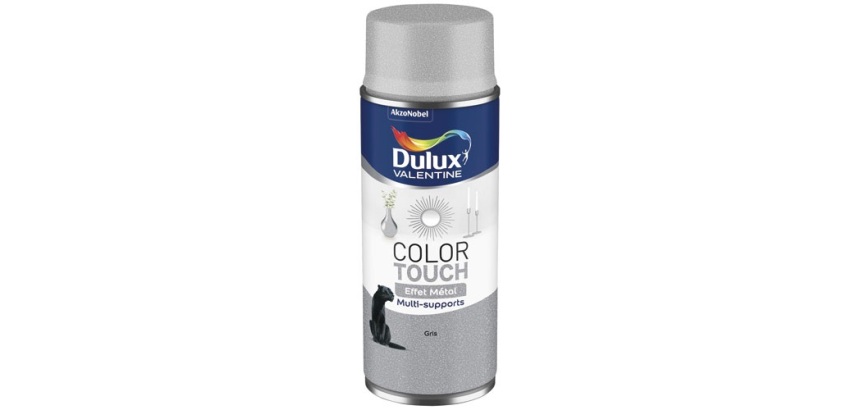 Bombe peinture 400 ml Color Touch Effet Métal - Gris