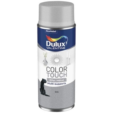 Bombe peinture Color Touch - 400 mL - effet métal gris métallisé