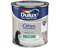 Peinture 0.5 L Crème de Couleur Satin - Béton Gris