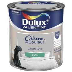 Peinture crème de Couleur satin - 0.5 L - béton gris