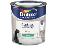 Peinture 0.5 L Crème de Couleur Satin - Blanc