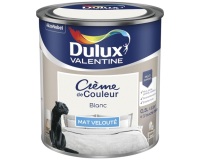 Peinture 0.5 L Crème de Couleur Mat - Blanc