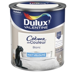 Peinture 0.5 L Crème de Couleur Mat - Blanc