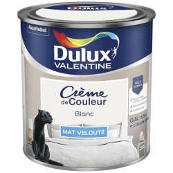 Peinture crème de Couleur mat - 0.5 L - blanc