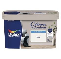 Peinture 2.5 L Crème de Couleur Mat - Blanc