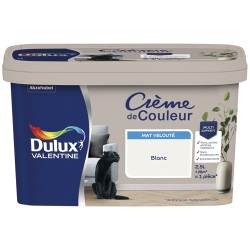 Peinture crème de couleur satin - 2.5 L - blanc