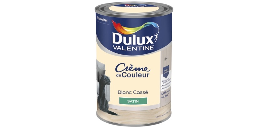 Peinture 1.25 L Crème de Couleur Satin - Blanc Cassé