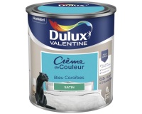 Peinture 0.5 L Crème de Couleur Satin - Bleu Caraïbes