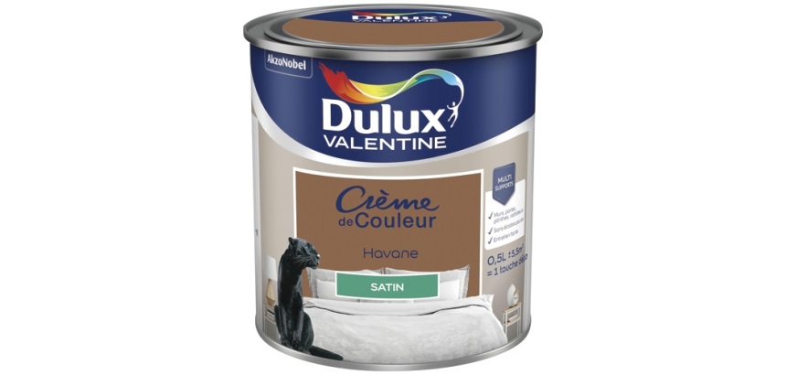 Peinture 0.5 L Crème de Couleur Satin - Havane