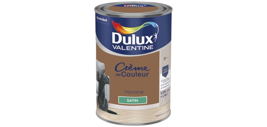 Peinture 1.25 L Crème de Couleur Satin - Havane