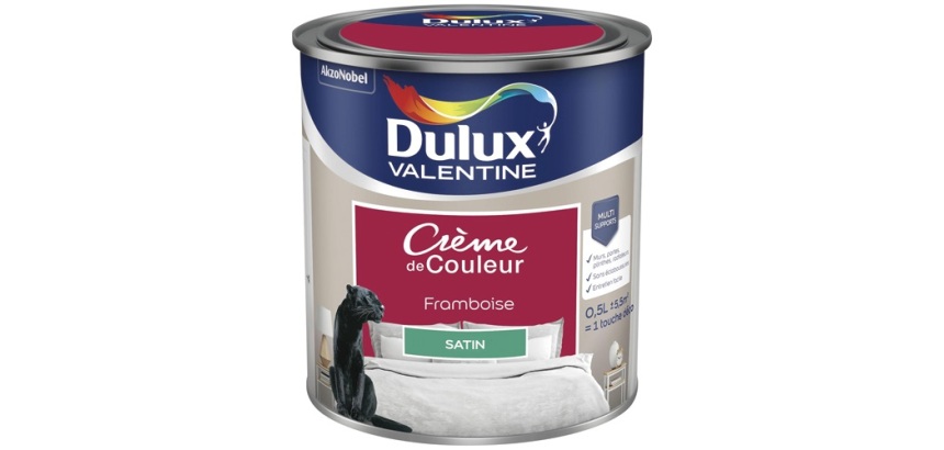 Peinture 0.5 L Crème de Couleur Satin - Framboise