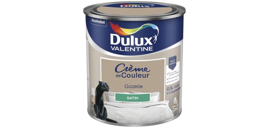 Peinture 0.5 L Crème de Couleur Satin - Gazelle