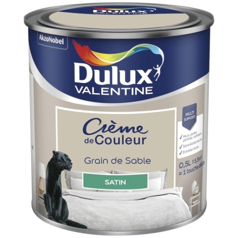 Peinture crème de Couleur satin - 0.5 L - grain de sable
