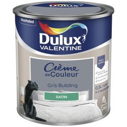 Peinture crème de Couleur satin - 0.5 L - gris building