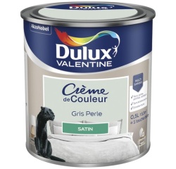 Peinture 0.5 L Crème de Couleur Satin - Gris Perle