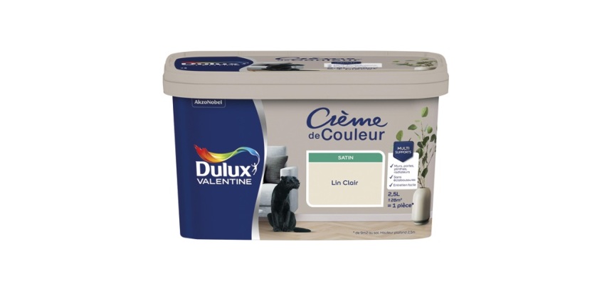 Peinture 2.5 L Crème de Couleur Satin - Lin Clair