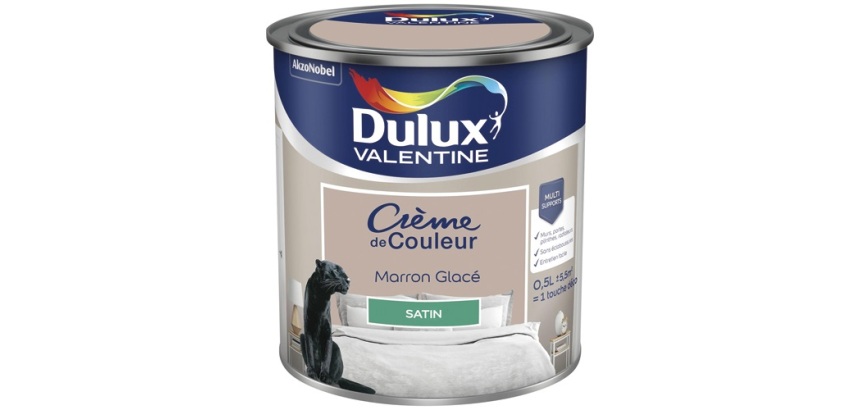 Peinture 0.5 L Crème de Couleur Satin - Marron Glacé