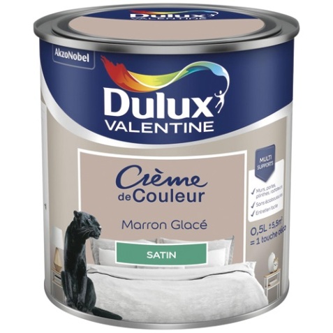 Peinture crème de Couleur satin - 0.5 L - marron glacé