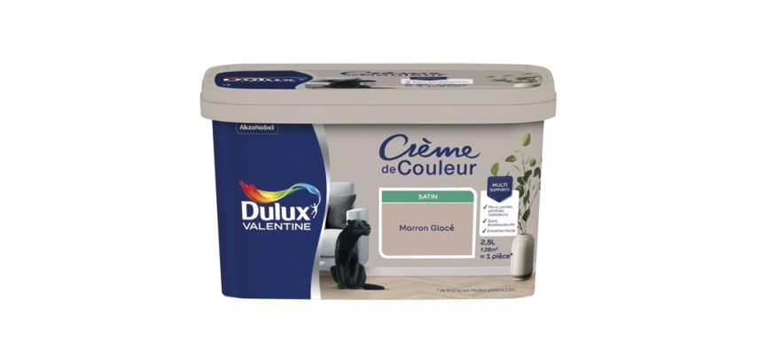 Peinture 2.5 L Crème de Couleur Satin - Marron Glacé