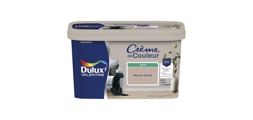 Peinture 2.5 L Crème de Couleur Satin - Marron Glacé