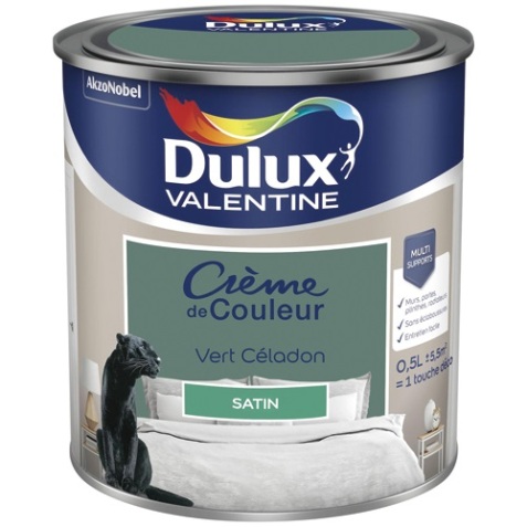 Peinture crème de Couleur satin - 0.5 L - vert céladon