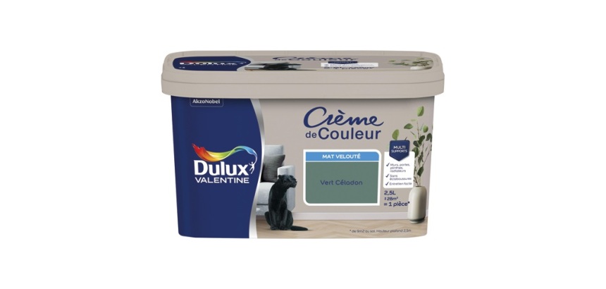 Peinture 2.5 L Crème de Couleur Mat - Vert Céladon