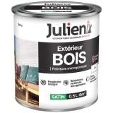 Peinture microporeuse satin - extérieur bois - 0.5 L - blanc