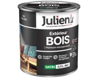 Peinture microporeuse 0,5 L Extérieur Bois Satin - Noir RAL9005
