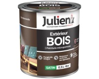 Peinture microporeuse 0,5 L Extérieur Bois Satin - Brun Normandie