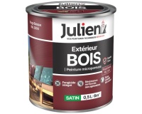 Peinture microporeuse 0,5 L Extérieur Bois Satin - Rouge Basque RAL3004