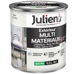 Peinture 0,5 L Extérieur Multi-matériaux - Blanc RAL9003