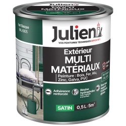 Peinture extérieur satin - multi-matériaux - 0.5 L - vert basque RAL6005
